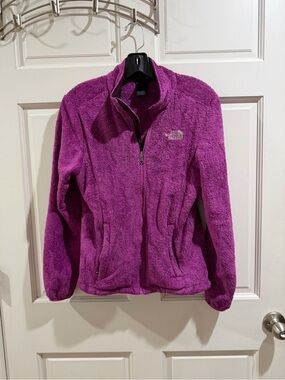The North Face Women's Plush Full-Zip Teddy Jacket in Magenta Size Small